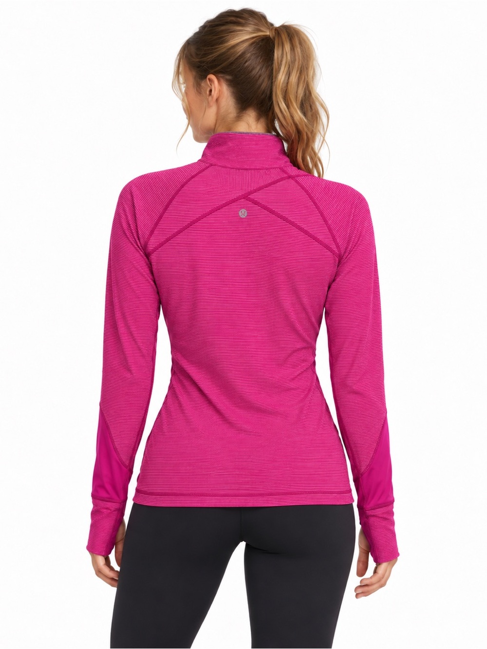 Lululemon Women’s Pink/Fuchsia Quarter Zip Long Sleeve Athletic Top – Size M - Picture 2 of 7